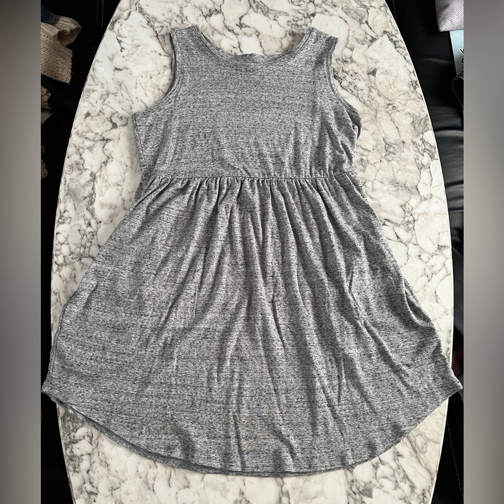 Gray tank dress with pockets